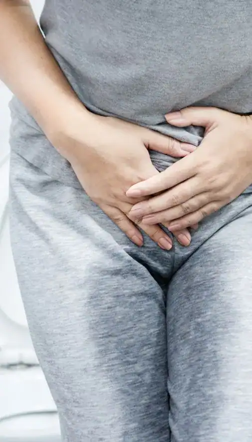 Image of woman had accident and needing stress incontinence treatment Stockport